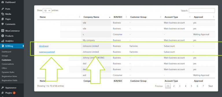 Multiple buyers per account (subaccounts) B2BKing